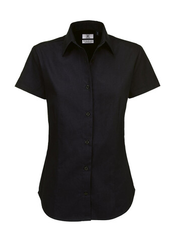 B &amp; C Sharp SSL/women Twill Shirt, Black, M bedrucken, Art.-Nr. 719421014