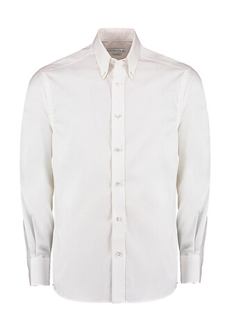 Kustom Kit Tailored Fit Premium Oxford Shirt, White, S bedrucken, Art.-Nr. 720110000