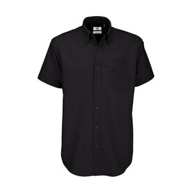 B &amp;amp; C Oxford SSL/men Shirt, Black, S bedrucken, Art.-Nr. 721421013