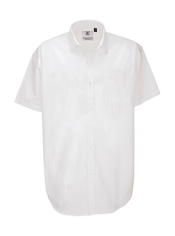 B &amp; C Heritage SSL/men Poplin Shirt, White, 3XL bedrucken, Art.-Nr. 725420008