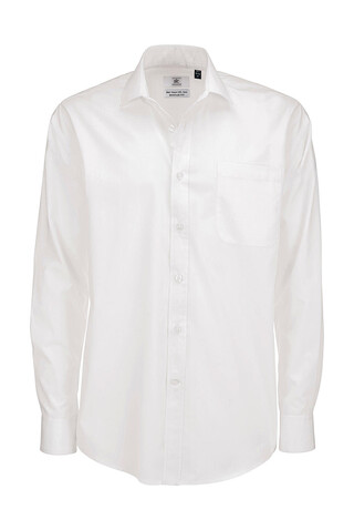 B &amp; C Smart LSL/men Poplin Shirt, White, 2XL bedrucken, Art.-Nr. 726420007