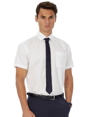 B &amp; C Smart SSL/men Poplin Shirt, White, S bedrucken, Art.-Nr. 727420003
