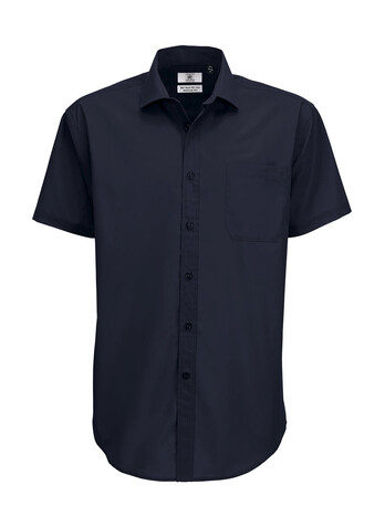 B &amp; C Smart SSL/men Poplin Shirt, Navy, XL bedrucken, Art.-Nr. 727422006