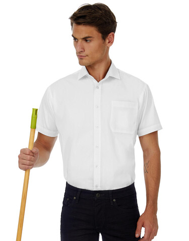 B &amp; C Smart SSL/men Poplin Shirt, White, S bedrucken, Art.-Nr. 727420003