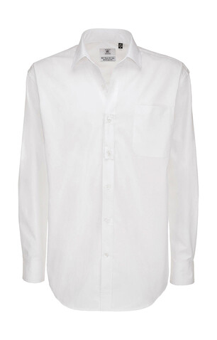 B &amp; C Sharp LSL/men Twill Shirt, White, 3XL bedrucken, Art.-Nr. 728420008