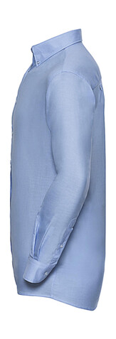 Russell Europe Oxford Shirt LS, Oxford Blue, 2XL bedrucken, Art.-Nr. 732003265