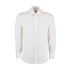 Kustom Kit Classic Fit Premium Cutaway Oxford Shirt, White, M bedrucken, Art.-Nr. 741110003