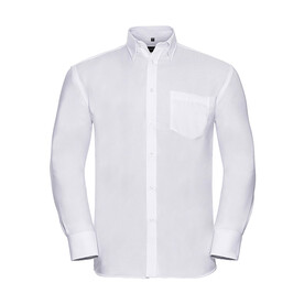 Russell Europe Men`s LS Ultimate Non-iron Shirt, White, S/15&amp;quot; bedrucken, Art.-Nr. 756000001