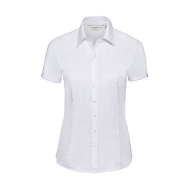 Russell Europe Ladies` Herringbone Shirt, White, XS (34) bedrucken, Art.-Nr. 763000002