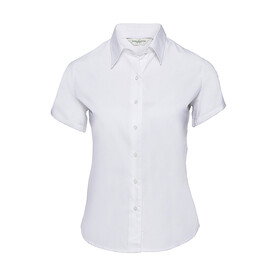 Russell Europe Ladies` Classic Twill Shirt, White, XS (34) bedrucken, Art.-Nr. 767000002