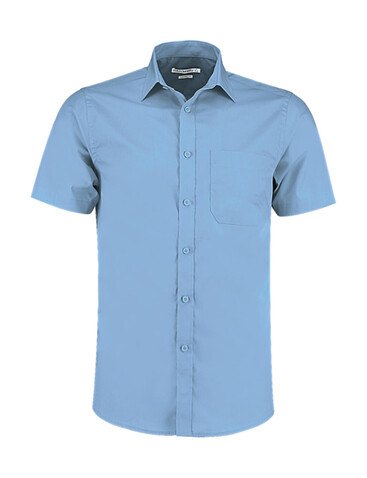 Kustom Kit Tailored Fit Poplin Shirt SSL, White, XS bedrucken, Art.-Nr. 770110002