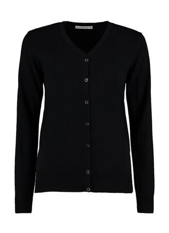 Kustom Kit Women`s Classic Fit Arundel V Neck Cardigan, Black, 2XS bedrucken, Art.-Nr. 774111011