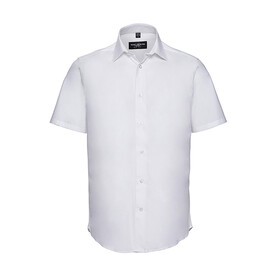 Russell Europe Fitted Stretch Shirt, White, S bedrucken, Art.-Nr. 787000003