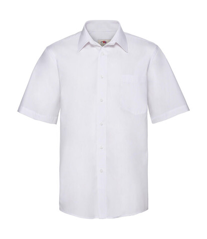 Fruit of the Loom Poplin Shirt, White, S (37-38&quot;) bedrucken, Art.-Nr. 792010003