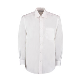 Kustom Kit Classic Fit Business Shirt, White, S bedrucken, Art.-Nr. 794110001