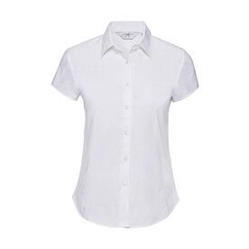Russell Europe Ladies` Easy Care Fitted Shirt, White, XS bedrucken, Art.-Nr. 797000002