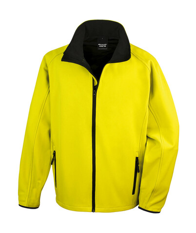 Result Printable Softshell Jacket, Yellow/Black, M bedrucken, Art.-Nr. 828336573