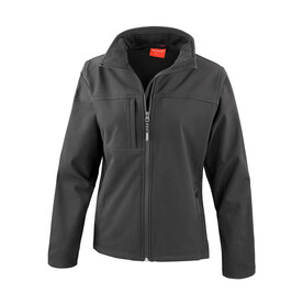 Result Ladies` Classic Softshell Jacket, Black, S (10) bedrucken, Art.-Nr. 838331013 Result Ladies` Classic Softshell Jacket, Black, S (10) bedrucken, Art.-Nr. 838331013