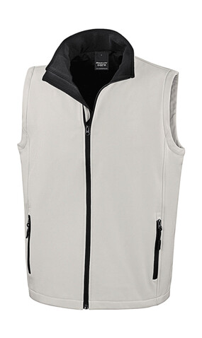 Result Men`s Printable Softshell Bodywarmer, White/Black, S bedrucken, Art.-Nr. 845330562