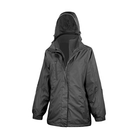 Result Ladies` 3-in-1 Journey Jacket, Black/Black, XS (8) bedrucken, Art.-Nr. 851331772 Result Ladies` 3-in-1 Journey Jacket, Black/Black, XS (8) bedrucken, Art.-Nr. 851331772