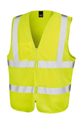 Result Zip I.D Safety Tabard, Fluorescent Yellow, 2XL/3XL bedrucken, Art.-Nr. 854336058
