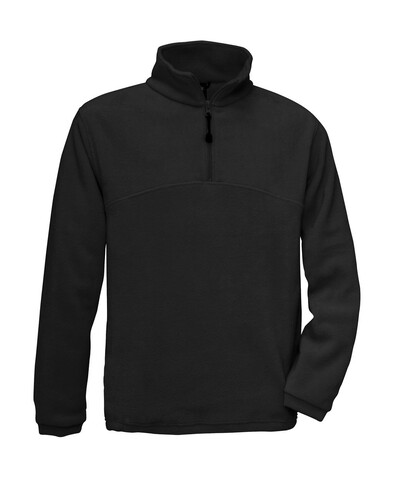 B &amp; C Highlander+ 1/4 Zip Fleece Top, Black, 2XL bedrucken, Art.-Nr. 865421017