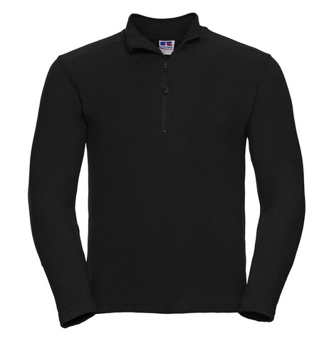 Russell Europe Men`s 1/4 Zip Microfleece, Black, S bedrucken, Art.-Nr. 881001013