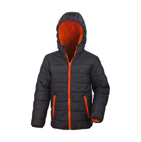 Result Junior/Youth Soft Padded Jacket, Black/Orange, 2XS (2-3) bedrucken, Art.-Nr. 881331781 Result Junior/Youth Soft Padded Jacket, Black/Orange, 2XS (2-3) bedrucken, Art.-Nr. 881331781