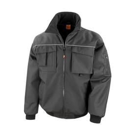 Result Work-Guard Sabre Pilot Jacket, Black, XS bedrucken, Art.-Nr. 900331012