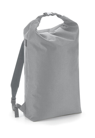 Bag Base Icon Roll-Top Backpack, Light Grey, One Size bedrucken, Art.-Nr. 901291380