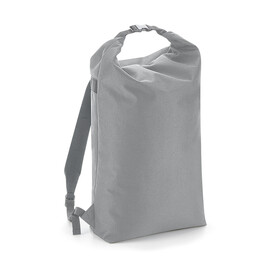 Bag Base Icon Roll-Top Backpack, Light Grey, One Size bedrucken, Art.-Nr. 901291380