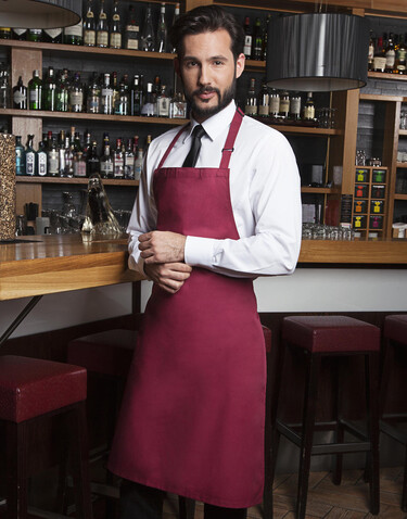 Karlowsky Bib Apron Basic, Black, One Size bedrucken, Art.-Nr. 912671010
