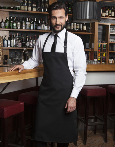 Karlowsky Bib Apron Basic, Black, One Size bedrucken, Art.-Nr. 912671010