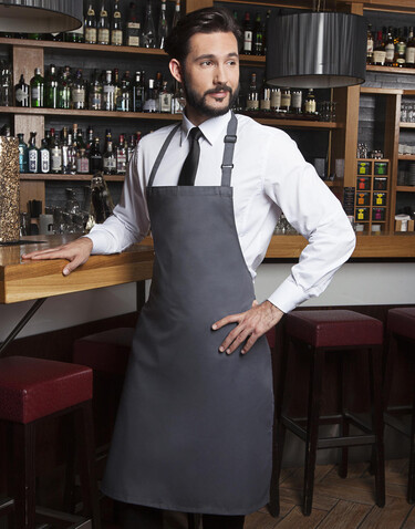 Karlowsky Bib Apron Basic, Black, One Size bedrucken, Art.-Nr. 912671010
