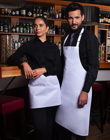 Karlowsky Bib Apron Basic, Black, One Size bedrucken, Art.-Nr. 912671010