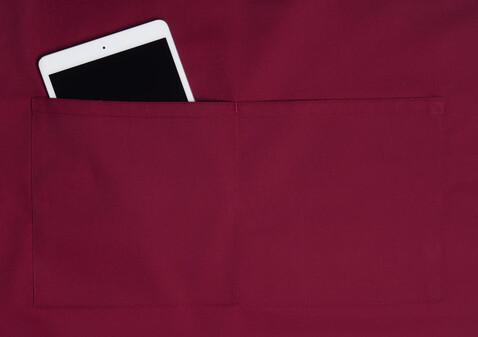 Karlowsky Bib Apron Basic with Pocket, Black, One Size bedrucken, Art.-Nr. 913671010