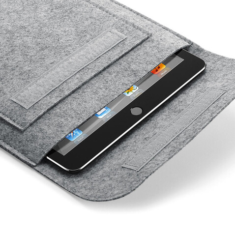 Bag Base Felt iPad® Slip, Charcoal Melange, One Size bedrucken, Art.-Nr. 918291050