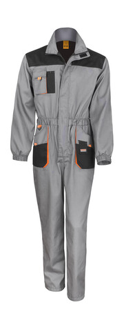 Result LITE Coverall, Grey/Black/Orange, S bedrucken, Art.-Nr. 921331822