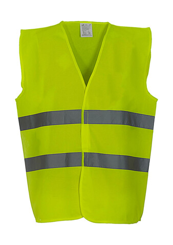 Yoko Fluo 2 Bands Waistcoat, Fluo Yellow, M bedrucken, Art.-Nr. 925776054