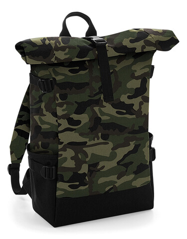 Bag Base Block Roll-Top Backpack, Olive Green/Black, One Size bedrucken, Art.-Nr. 926295590
