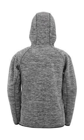 Result Men`s Microfleece Hoodi, Marl Grey/Black, 3XL bedrucken, Art.-Nr. 933331488