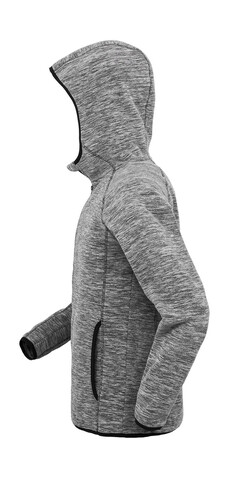 Result Men`s Microfleece Hoodi, Marl Grey/Black, 3XL bedrucken, Art.-Nr. 933331488