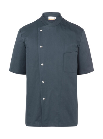Karlowsky Chef Jacket Gustav Short Sleeve, Anthracite, 48 (M) bedrucken, Art.-Nr. 935671402