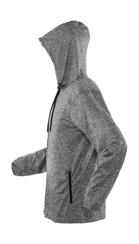 Result Men`s Hooded Tee-Jacket, Marl Grey, 2XL bedrucken, Art.-Nr. 936331187