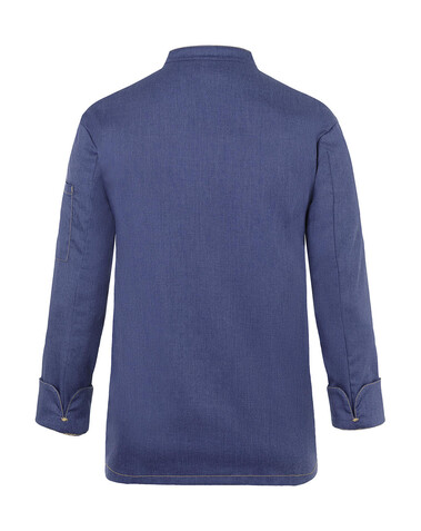 Karlowsky Kochjacke Jeans-Style, Vintage Blue, 64 (3XL) bedrucken, Art.-Nr. 962672129
