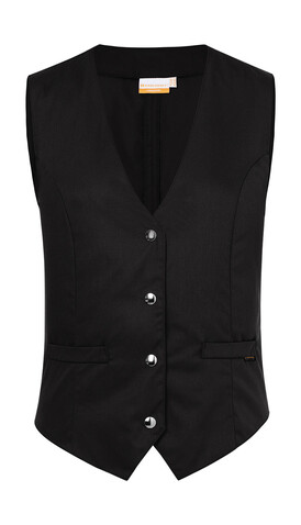 Karlowsky Ladies` Waistcoat Lena, Black, 34 (XS) bedrucken, Art.-Nr. 963671010