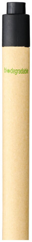 Berk Kugelschreiber aus recyceltem Karton und Mais, schwarz bedrucken, Art.-Nr. 10738400