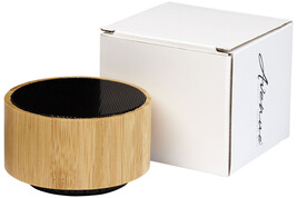 Cosmos Bluetooth® Lautsprecher aus Bambus bedrucken, Art.-Nr. 124100