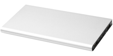 Plate 8000 mAh Aluminium-Powerbank, silber bedrucken, Art.-Nr. 12411201