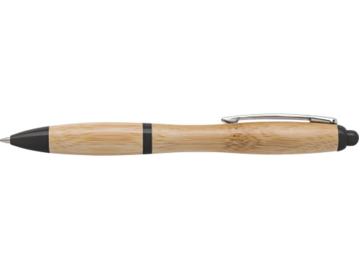 Kugelschreiber aus Bambus Hetty – Schwarz bedrucken, Art.-Nr. 001999999_8794